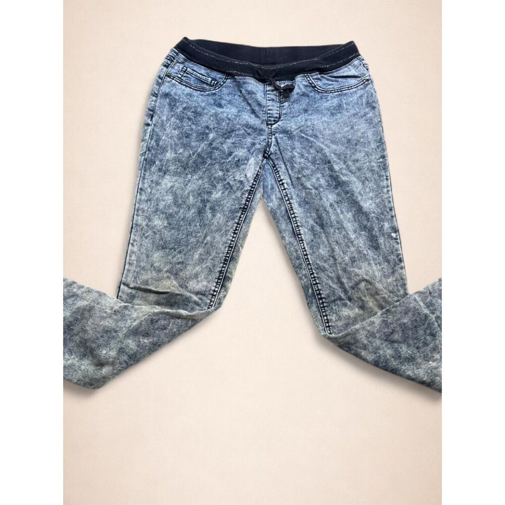 SO Girls Size 16 Acid Wash Pull On Jeggings Stretch Denim Jeans
